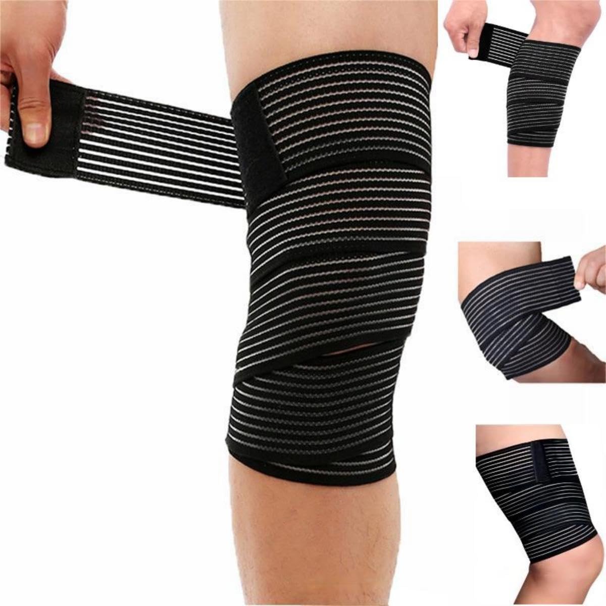 Eitonbu Adjustable Elastic Knee Wrap Compression Brace Support XXX-Large