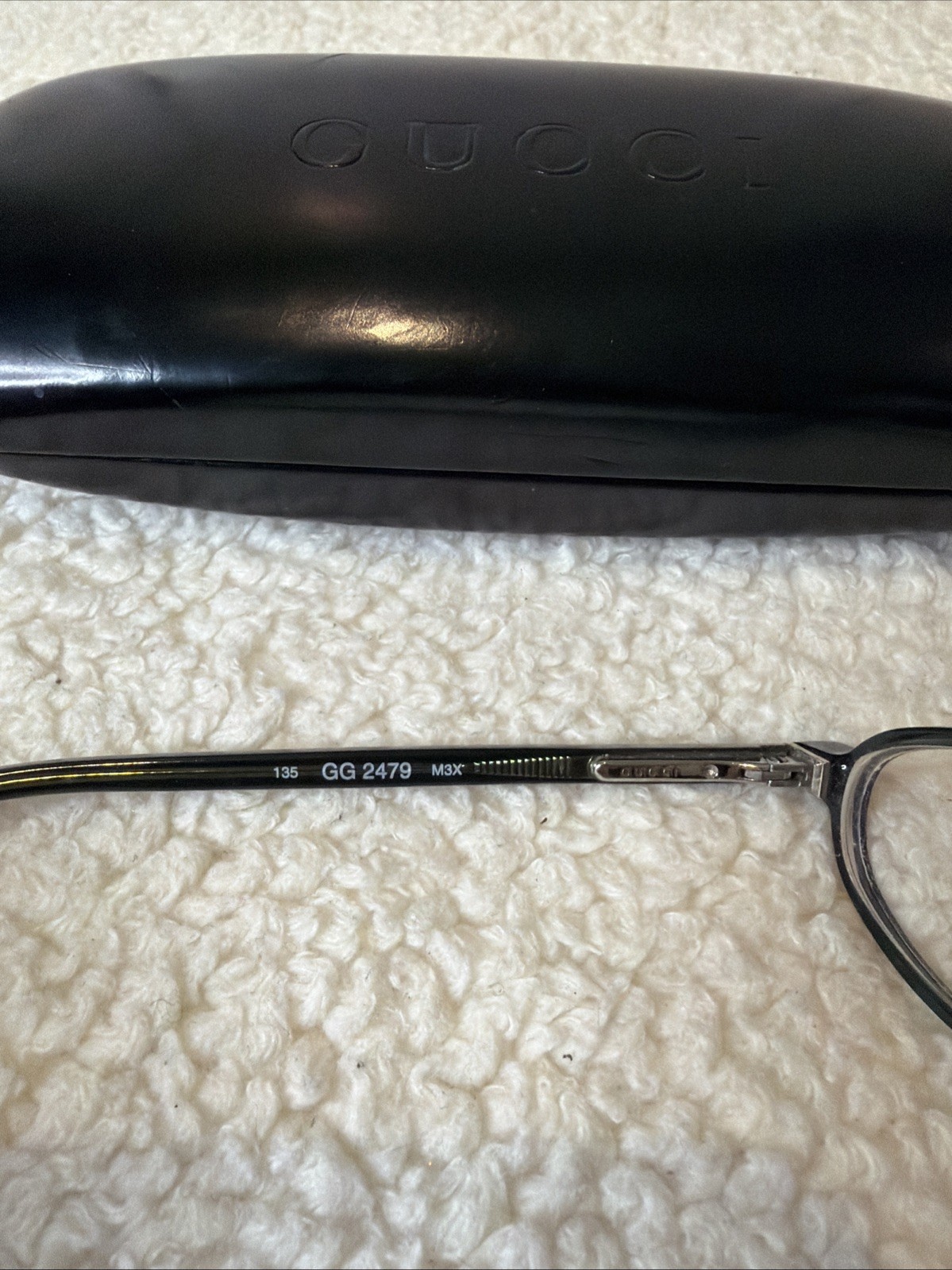 GUCCI GG 2479 M3X BLACK GREEN VINTAGE AUTHENTIC FRAMES EYEGLASSES W Case Luxury