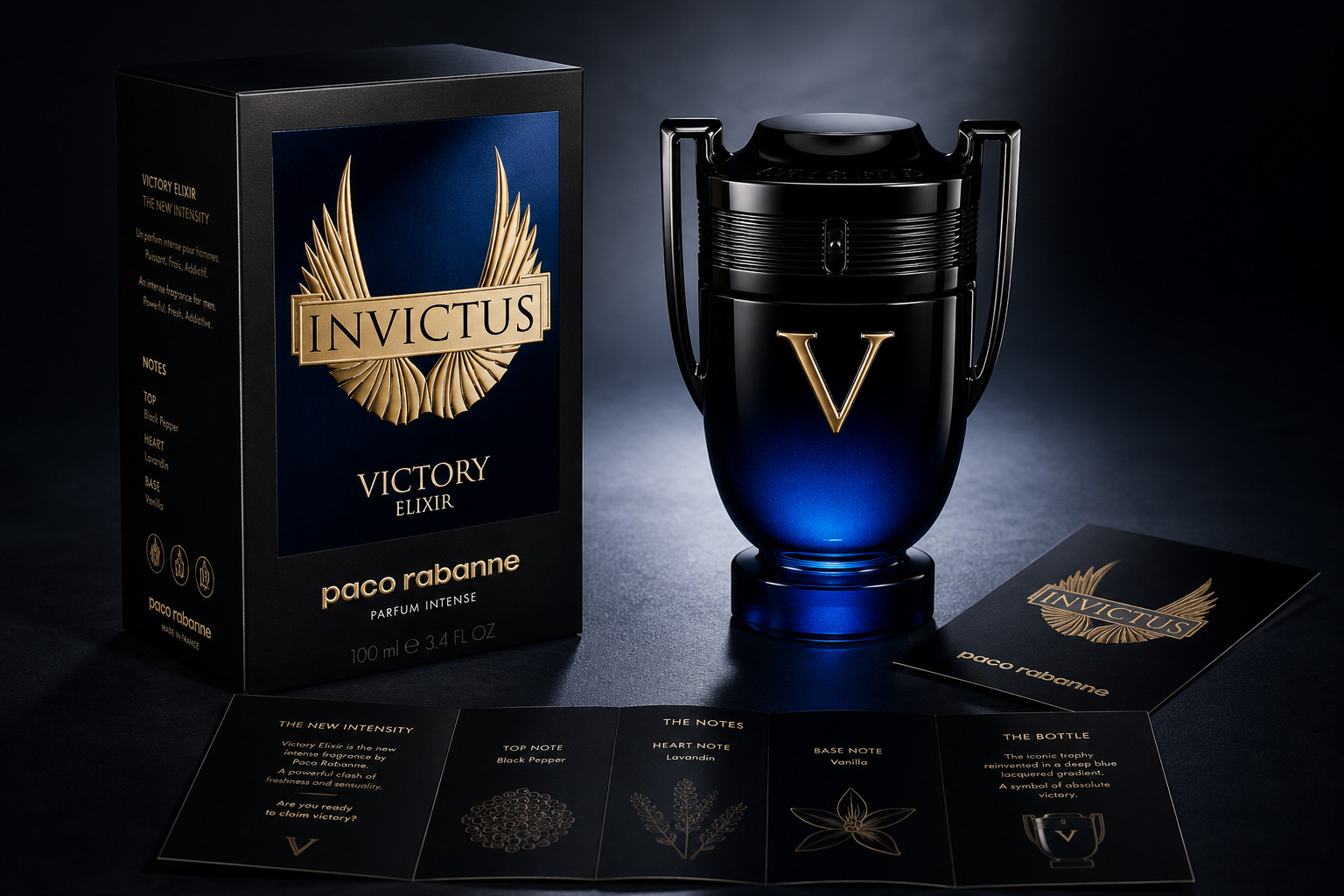 Invictus Victory Elixir by Paco Rabanne 3.4 oz Parfum Intense FREE DELEVERY