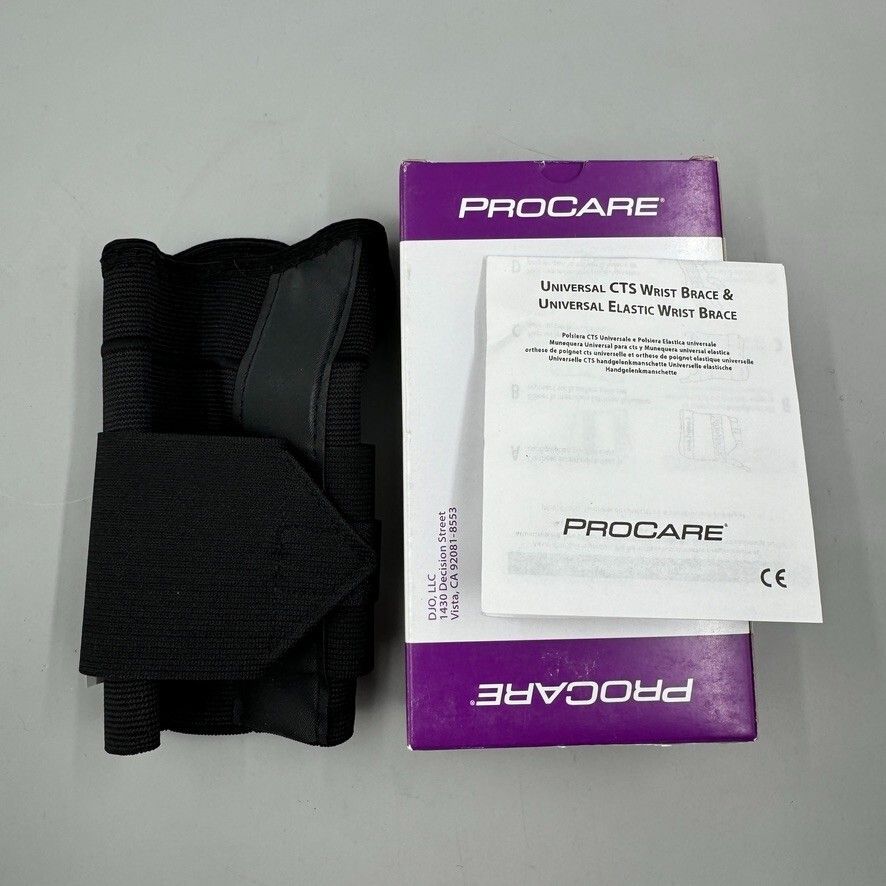ProCare Black Elastic & Metal Wrist Brace Adult Unisex XXL 79-97019