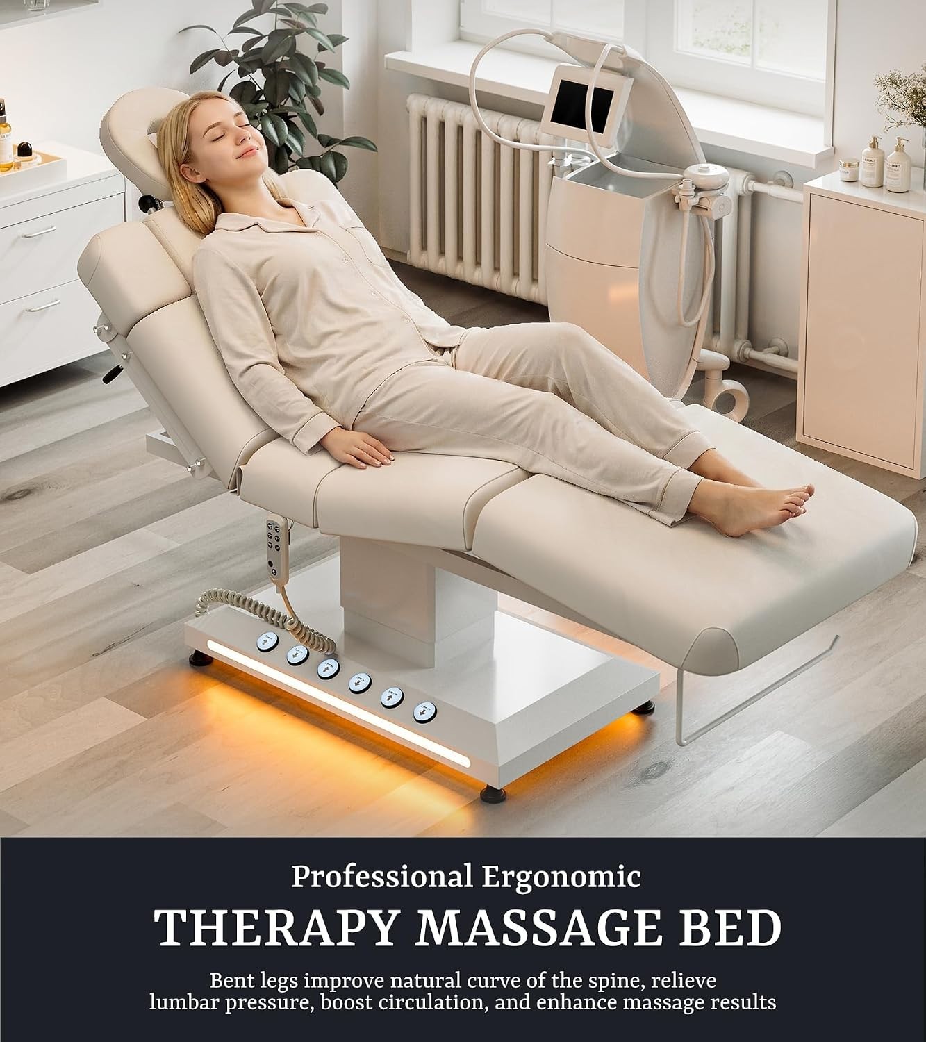 Professional Full Electric Spa Massage Treatment Table, Medical Bed with Inde…