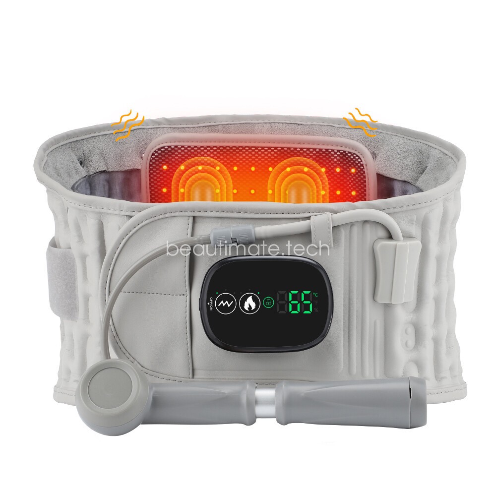 Heating Vibration Waist Belt Red Light Massager Lower Back Pain Relief Daily Use