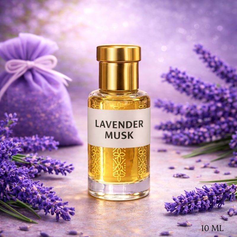 Lavender Musk Attar 10ml | Alcohol Free Perfume Oil | Long Lasting Unisex