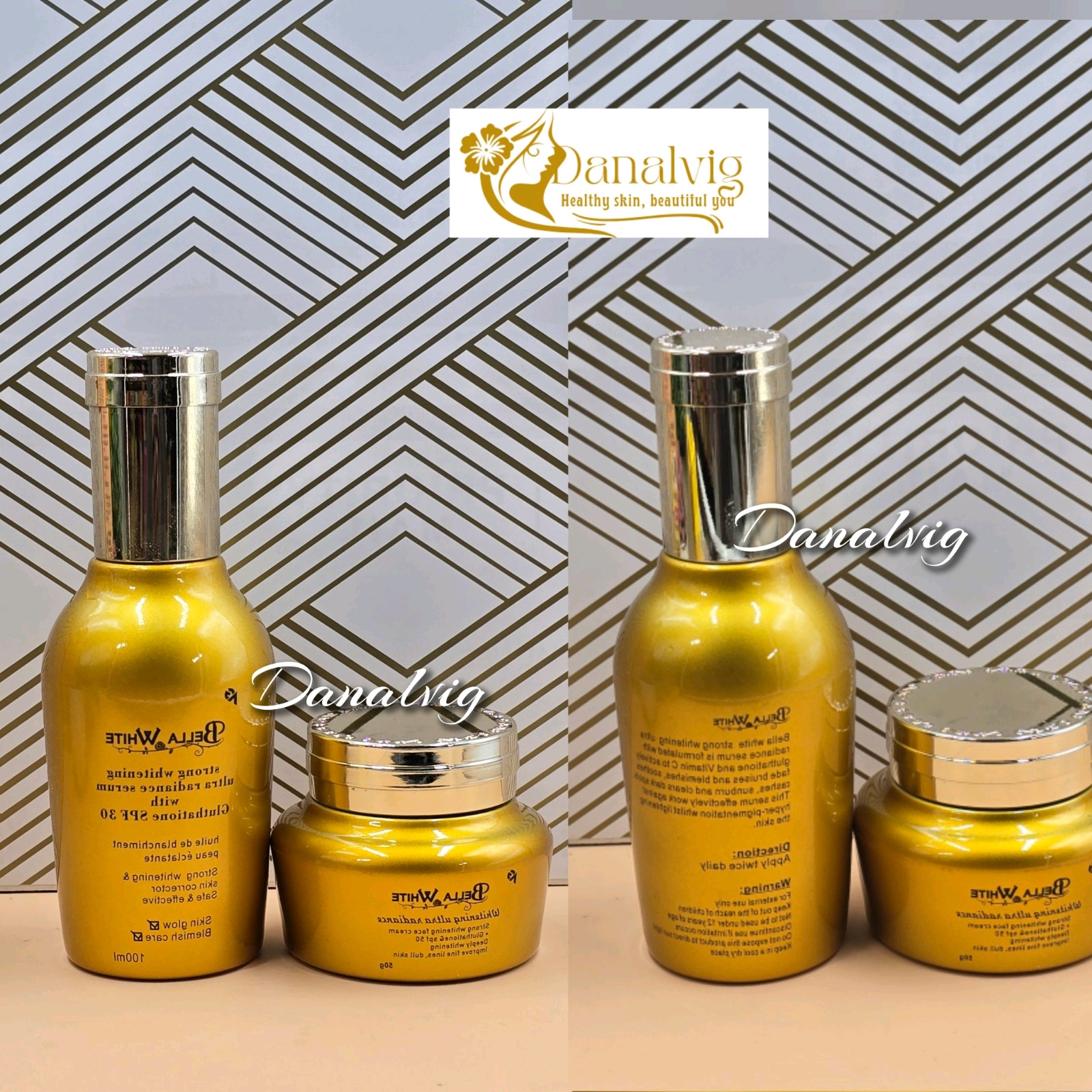 2pcs Bella white whitening ultra Radiance serum & face cream 👌👌👌👌