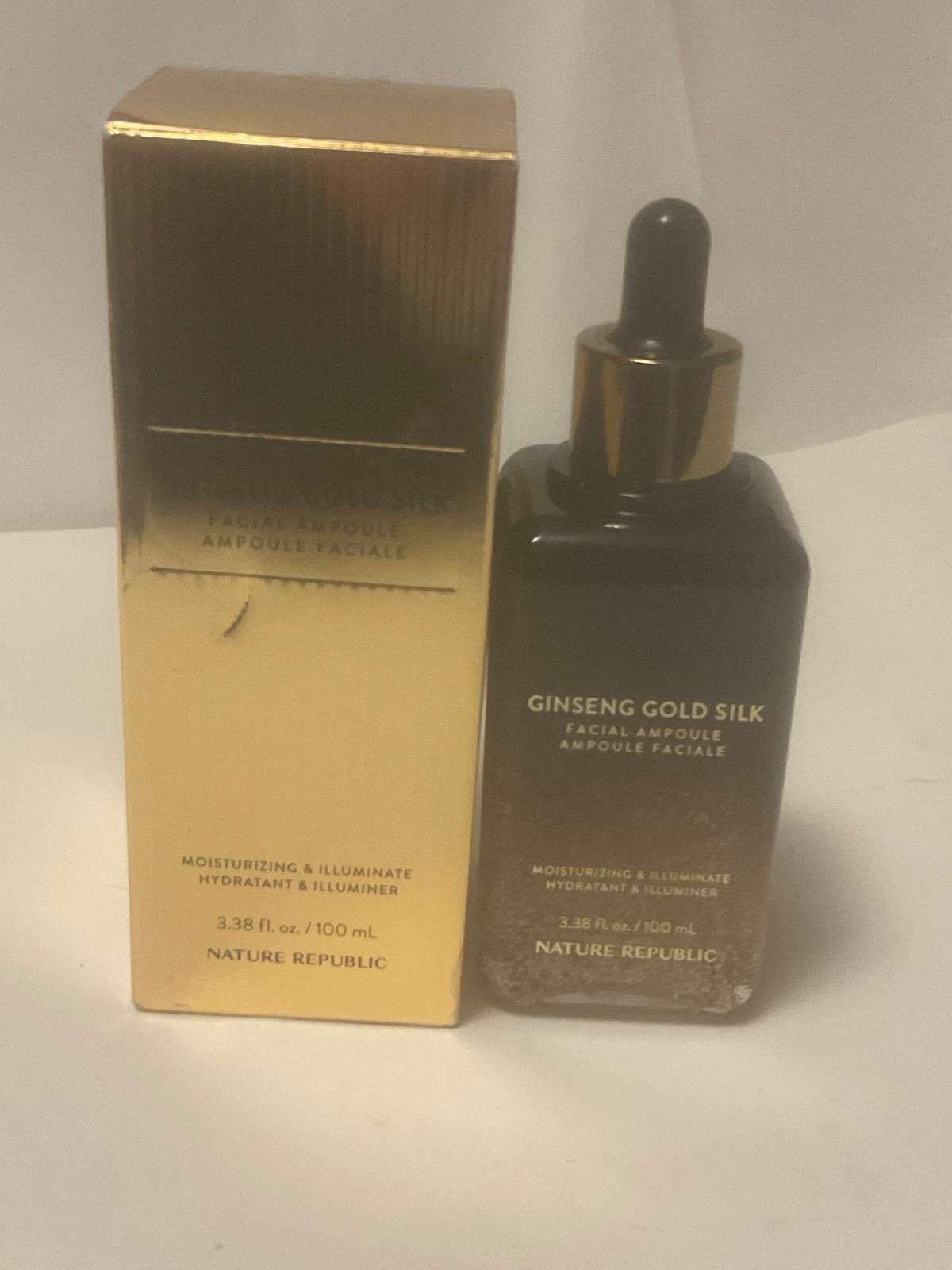 Nature Republic Ginseng Gold Silk Facial Ampoule Serum 3.38 fl oz – Exp 04/28
