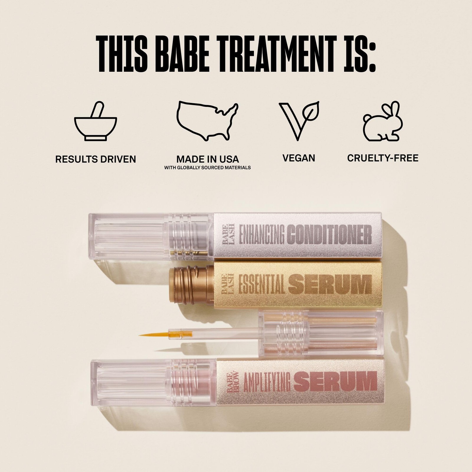Babe Original Triple Threat Mini Set Includes Babe Lash Essential Serum