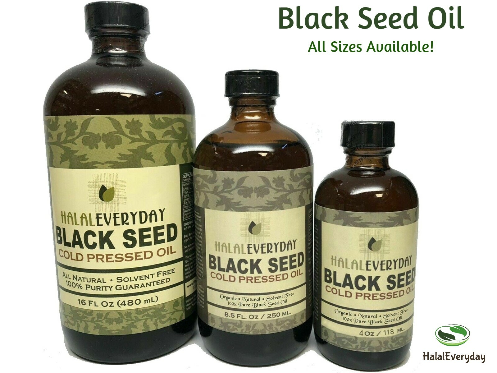 Black Seed Oil – 100% Pure Organic COLD PRESSED Cumin Nigella Sativa Unrefined