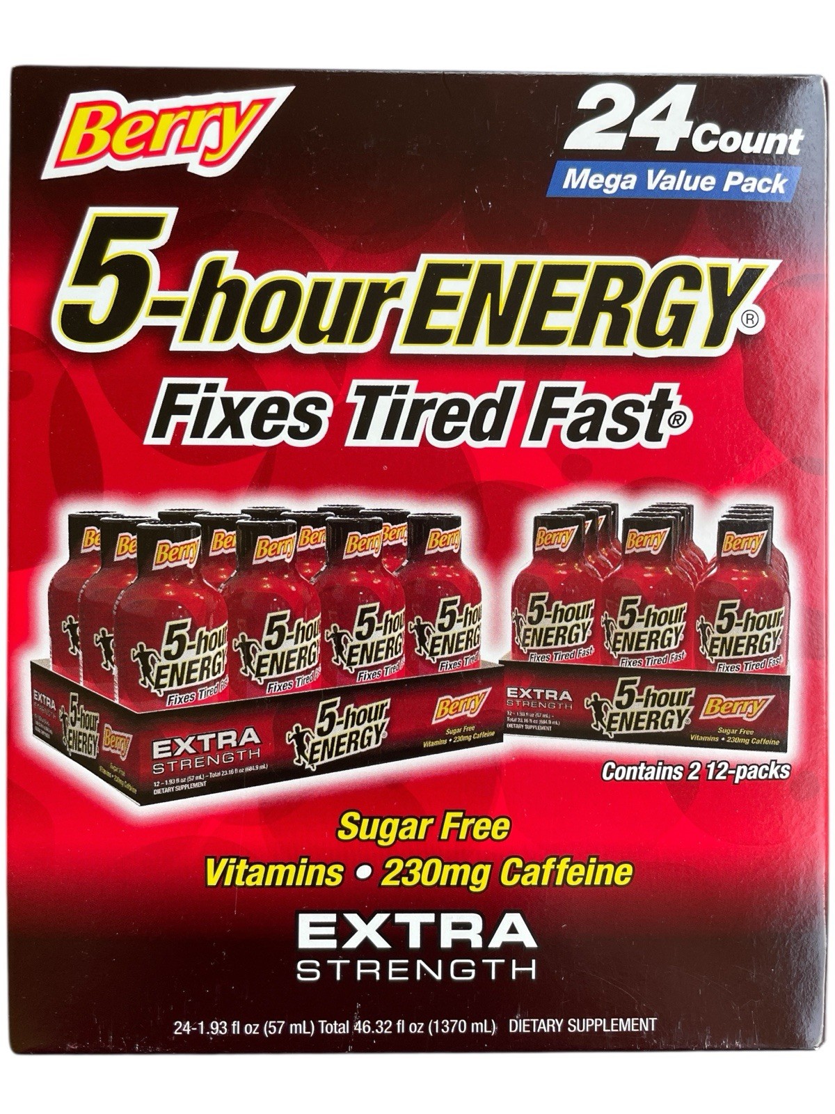 5-hour Energy Shot Extra Strength Berry 24 Count, Exp. 09/26