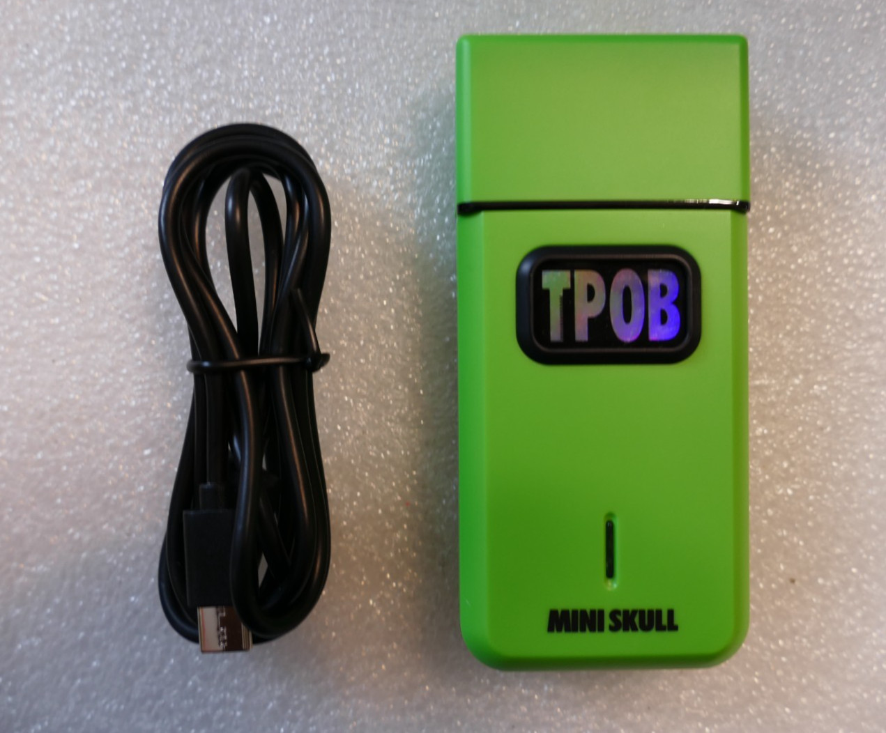 TPOB MINI SKULL Green Black Foil Head Unisex Trimmer USB Charging Face Head