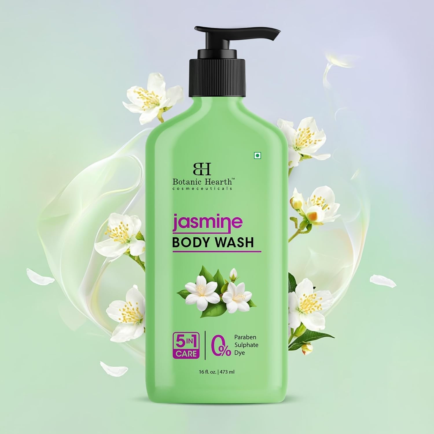 Soothing Jasmine Body Wash – 5-in-1 Hydrating Formula for All Skin Types (16 oz)