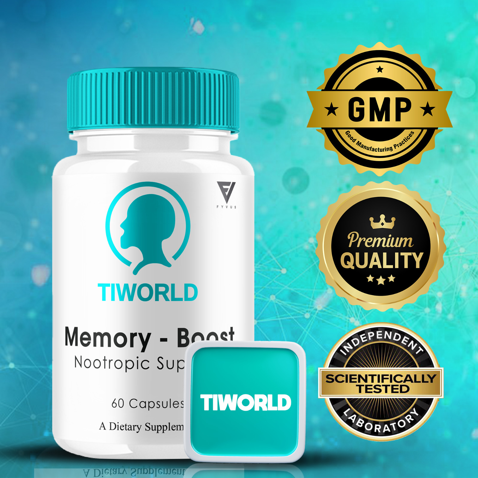 (5 Pack) Tiworld Advanced Memory Support Nootropic Ti World Pills (300 Capsules)
