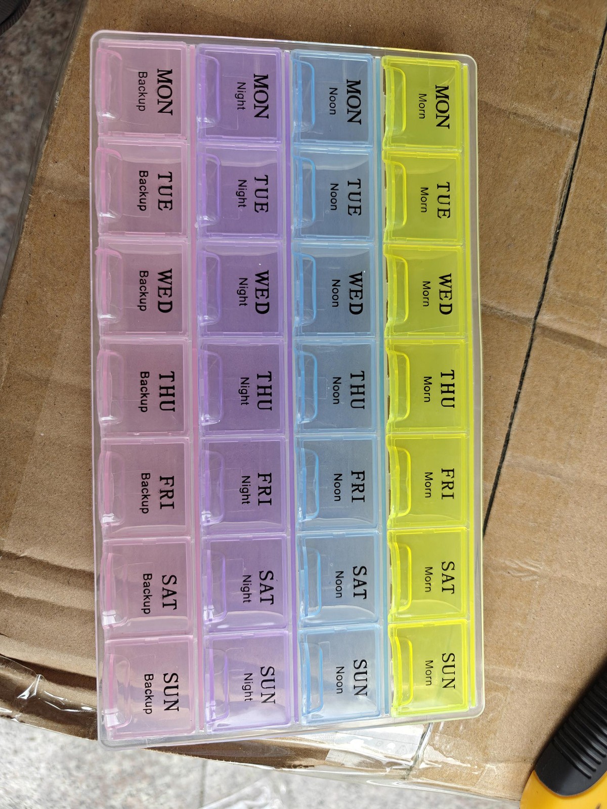 For Vitamins Extra Large Weekly Pill Organizer 2 Times A Day Medicine Cases Boxs