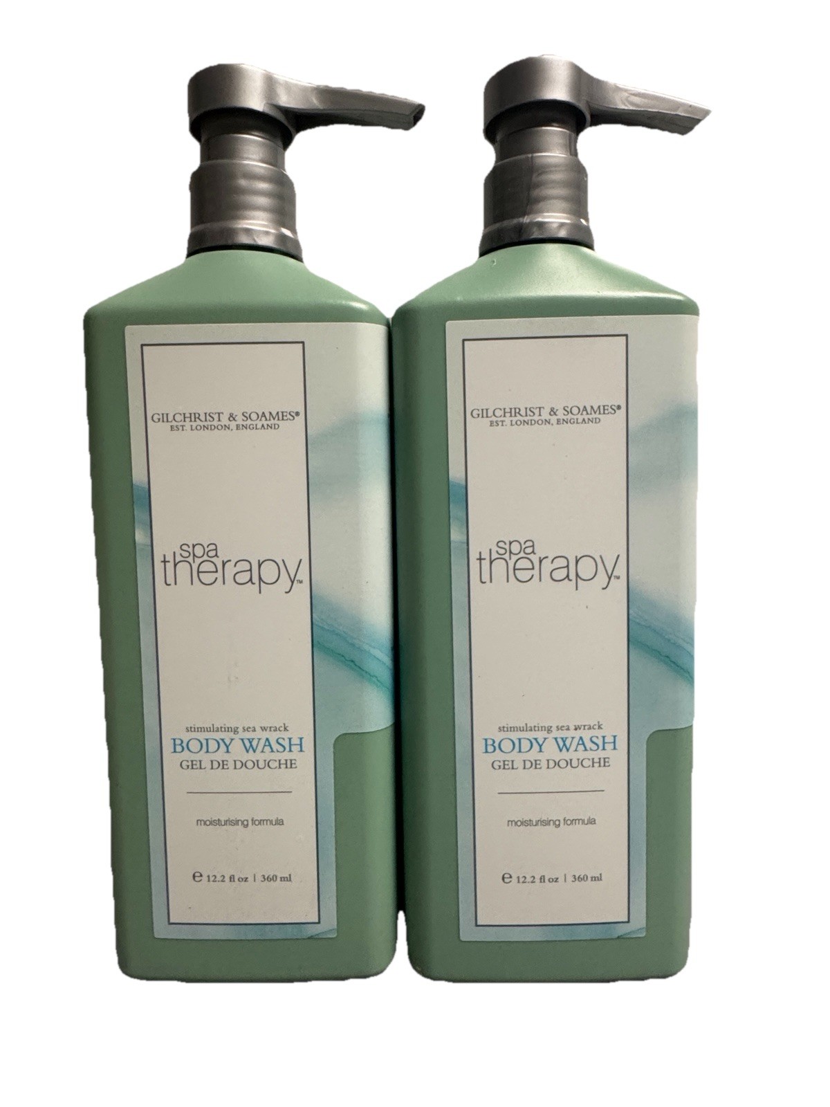 2 PACK Spa Therapy BODY WASH Stimulating Sea Wrack 12.2oz 360mL Pump Bottle