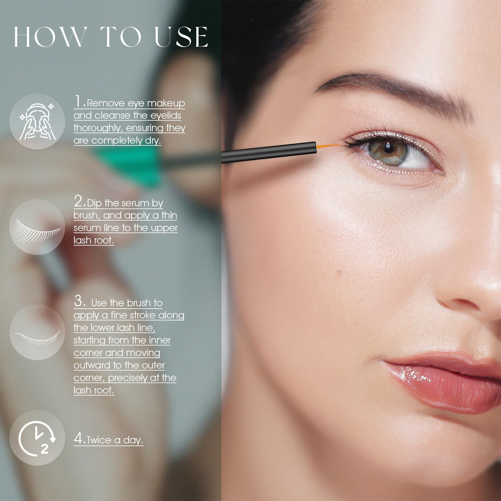 Tudpa Eyelash Growth Serum Promotes Natural Lash Growth For Longer Thicker And