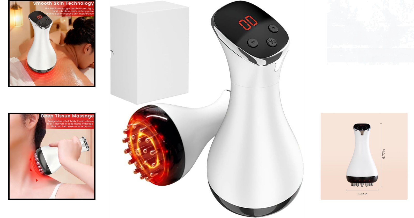 LED Display Rechargeable Massager: Anti-Cellulite & Skin Smoothing for Daily Use