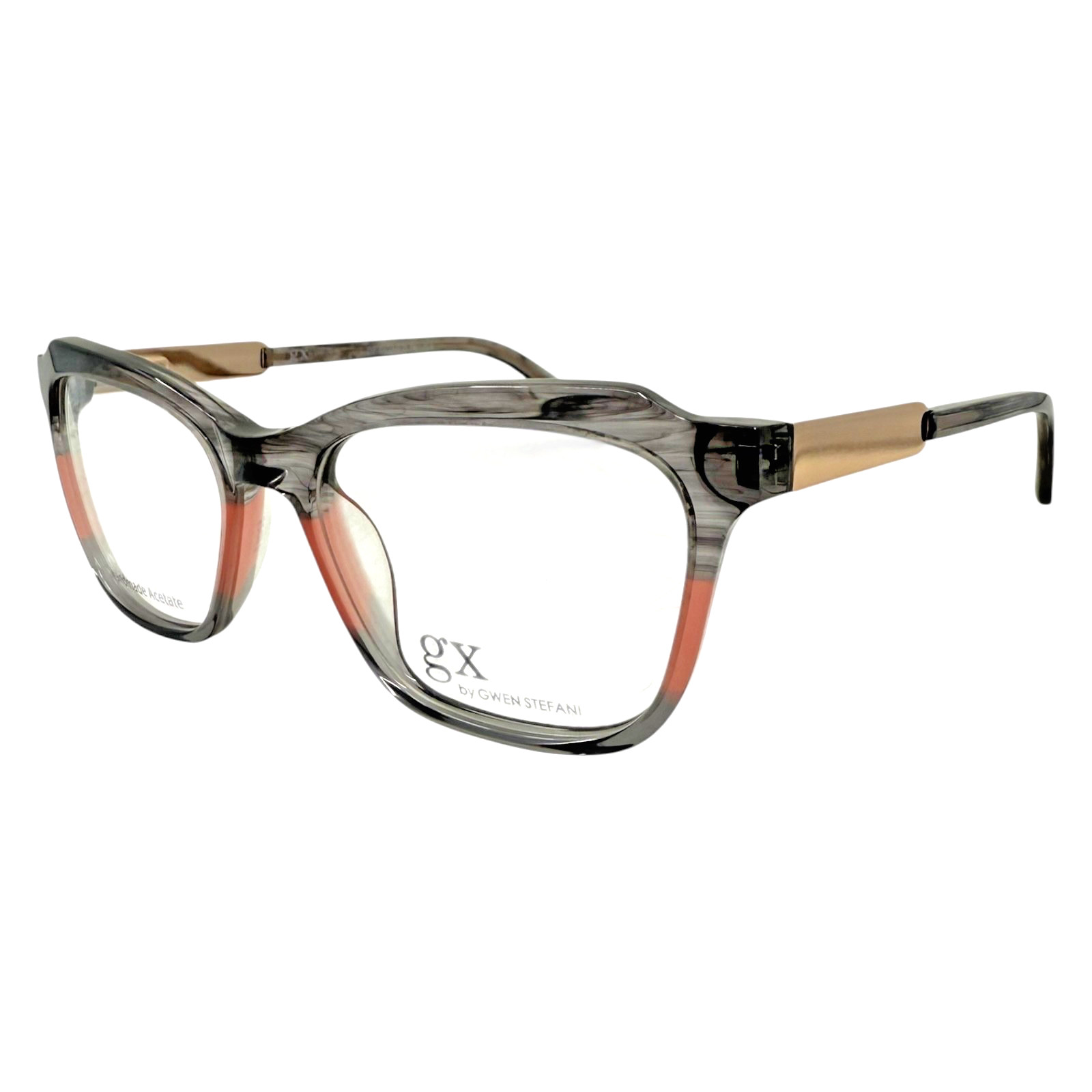 GX – GWEN STEFANI – GX067 GRY 52/17/135 – GRAY / CORAL NEW Authentic EYEGLASSES