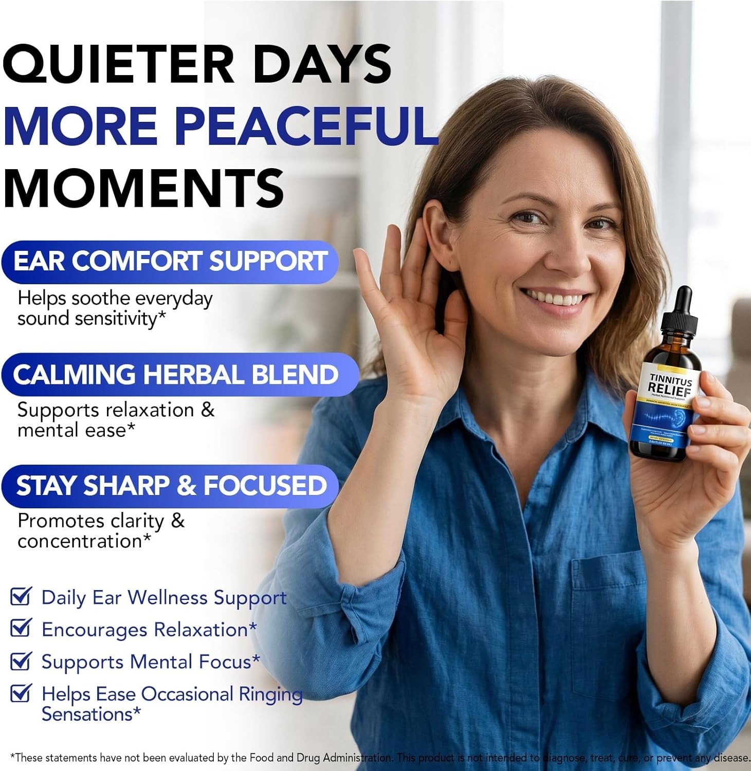 ArtoaLabs Tinnitus Relief 60ml Herbal Formula Tincture New absorbtion liquid
