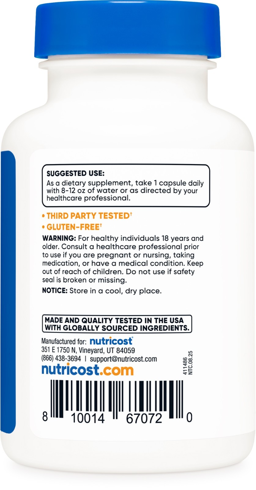 Nutricost Hyaluronic Acid Capsules 100mg Per Serving (120 Vegetarian Capsules)