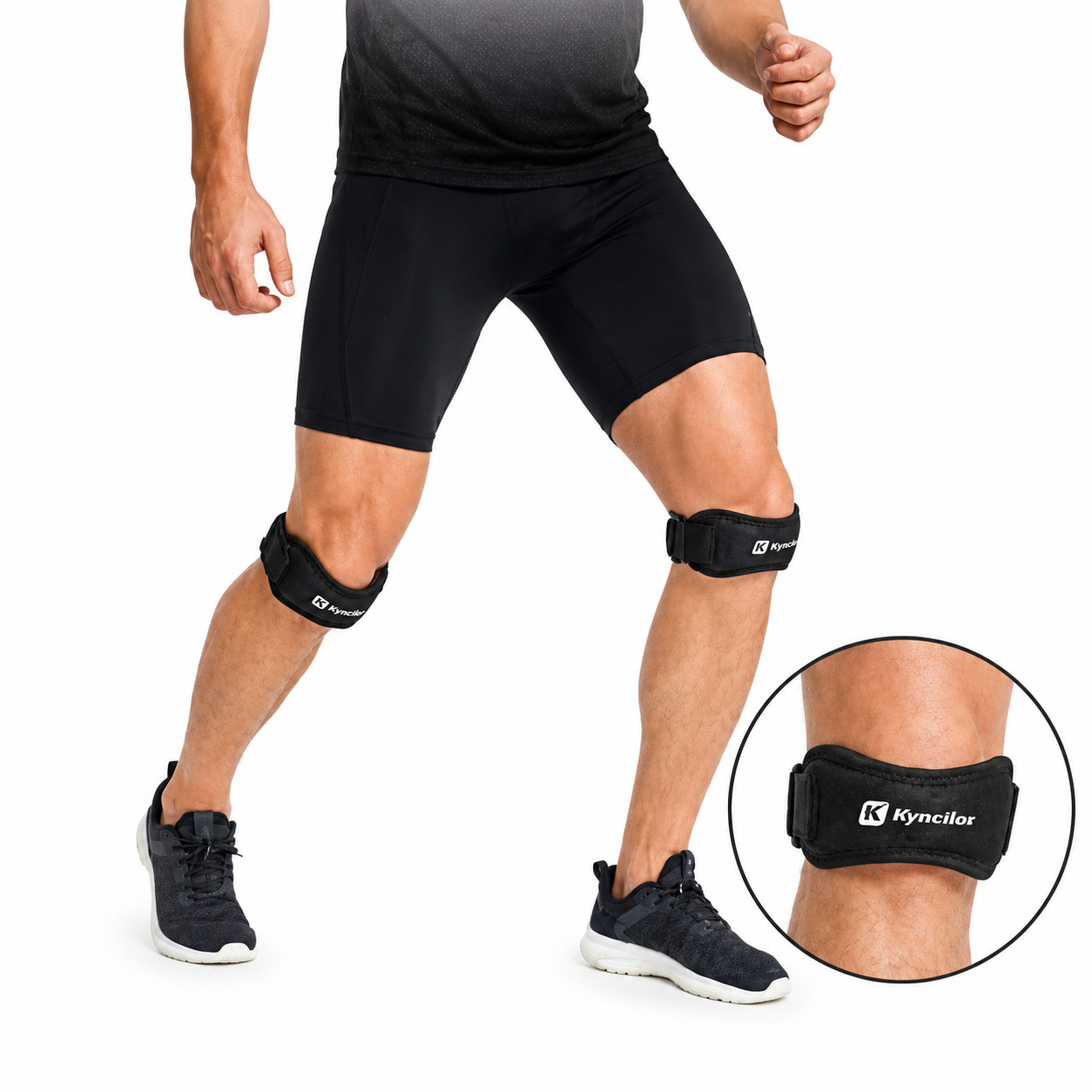 2Pcs Knee Patellar Tendon Strap Adjustable Support Brace for Running Sports
