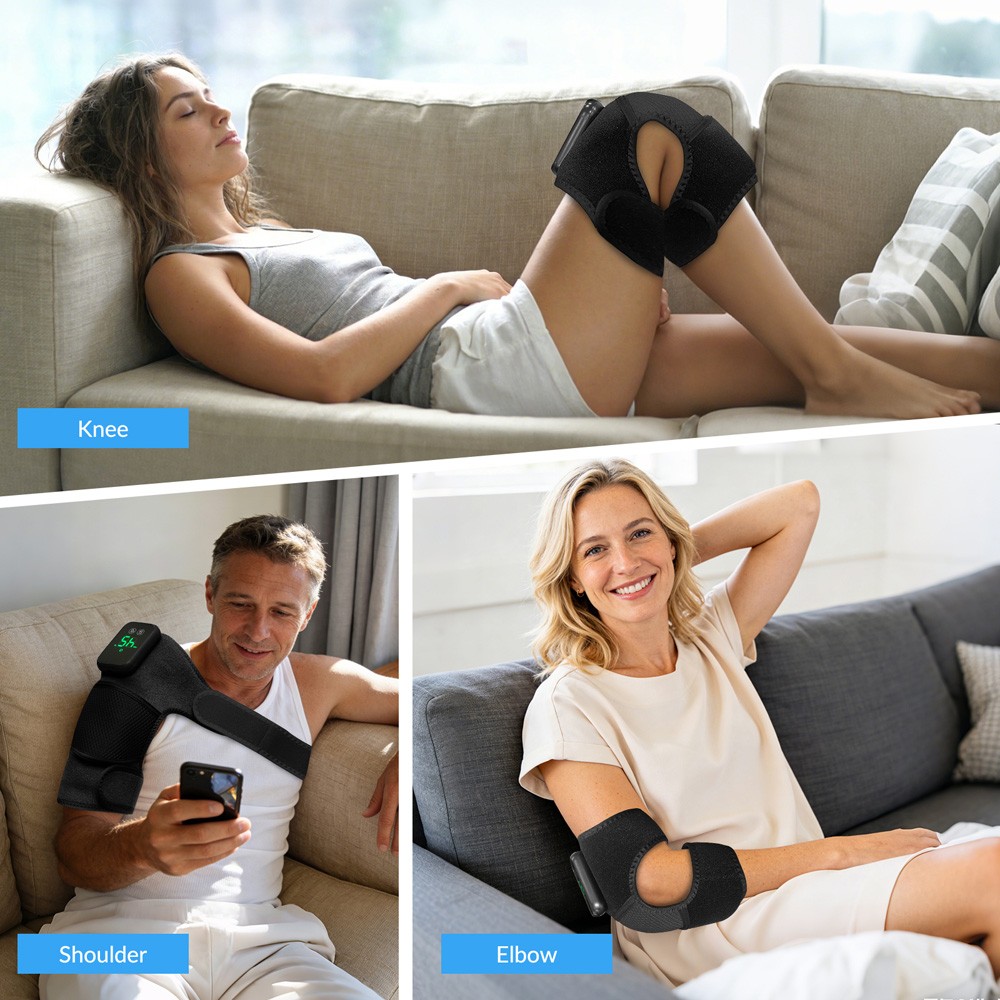 Knee Heating Pad Electric Massager Arthritis Pain Relief Warm Therapy Daily Use