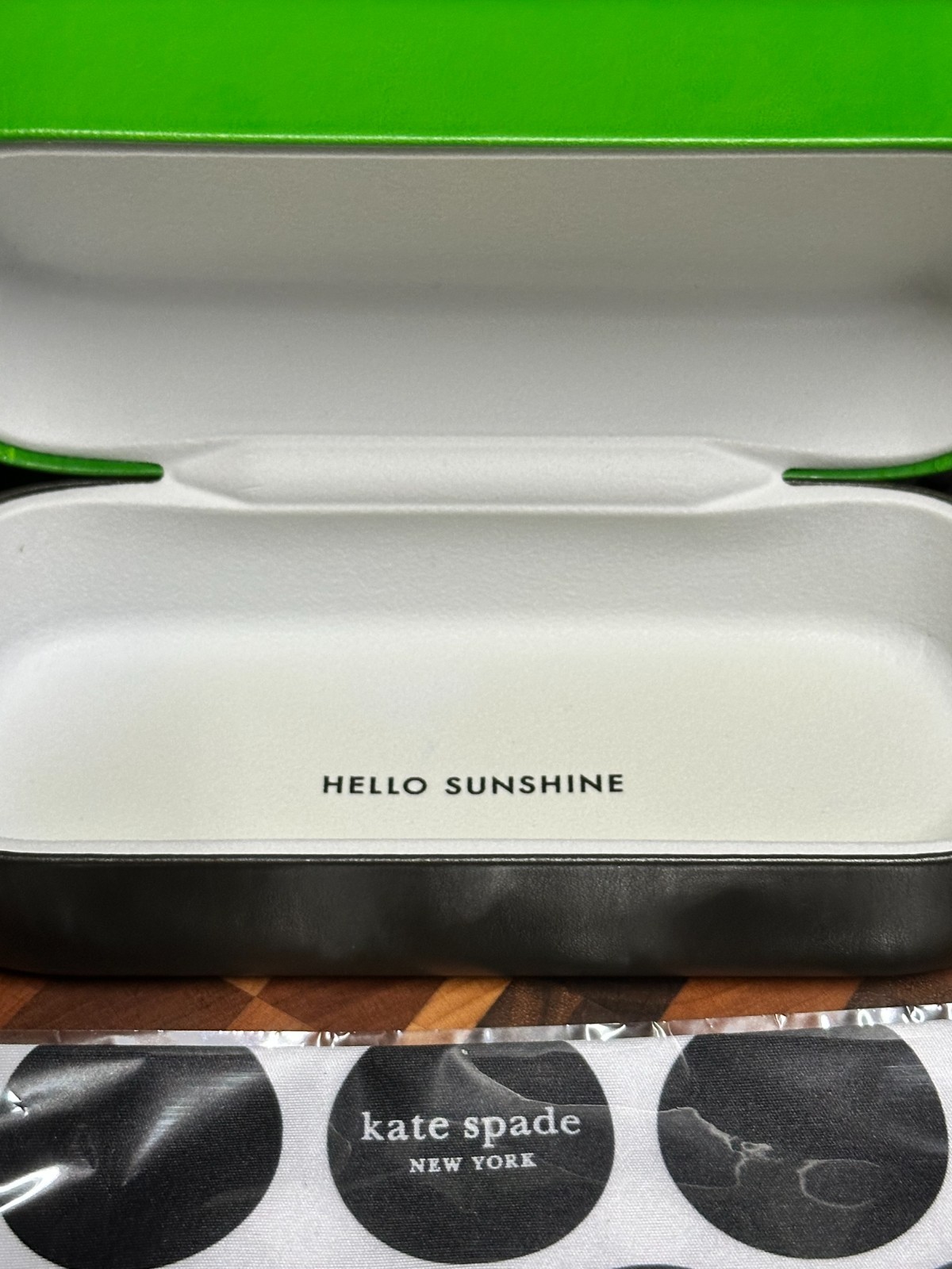 NEW Kate Spade Sunglasses / Eyeglasses Case – Green & Black – Case & Cloth NEW