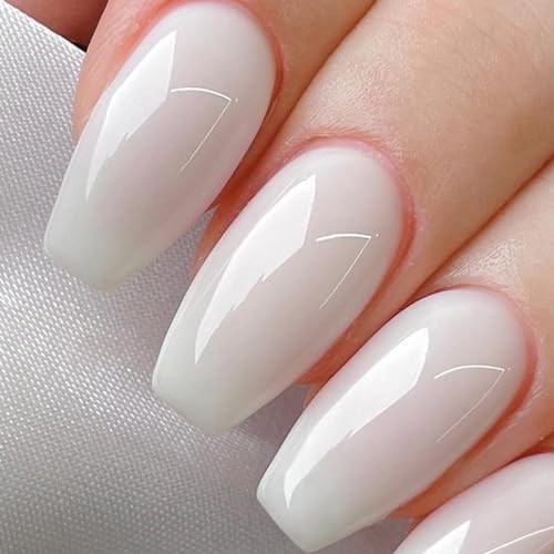 Milky White Gel Nail Polish Jelly White Sheer Translucent Neutral milky white