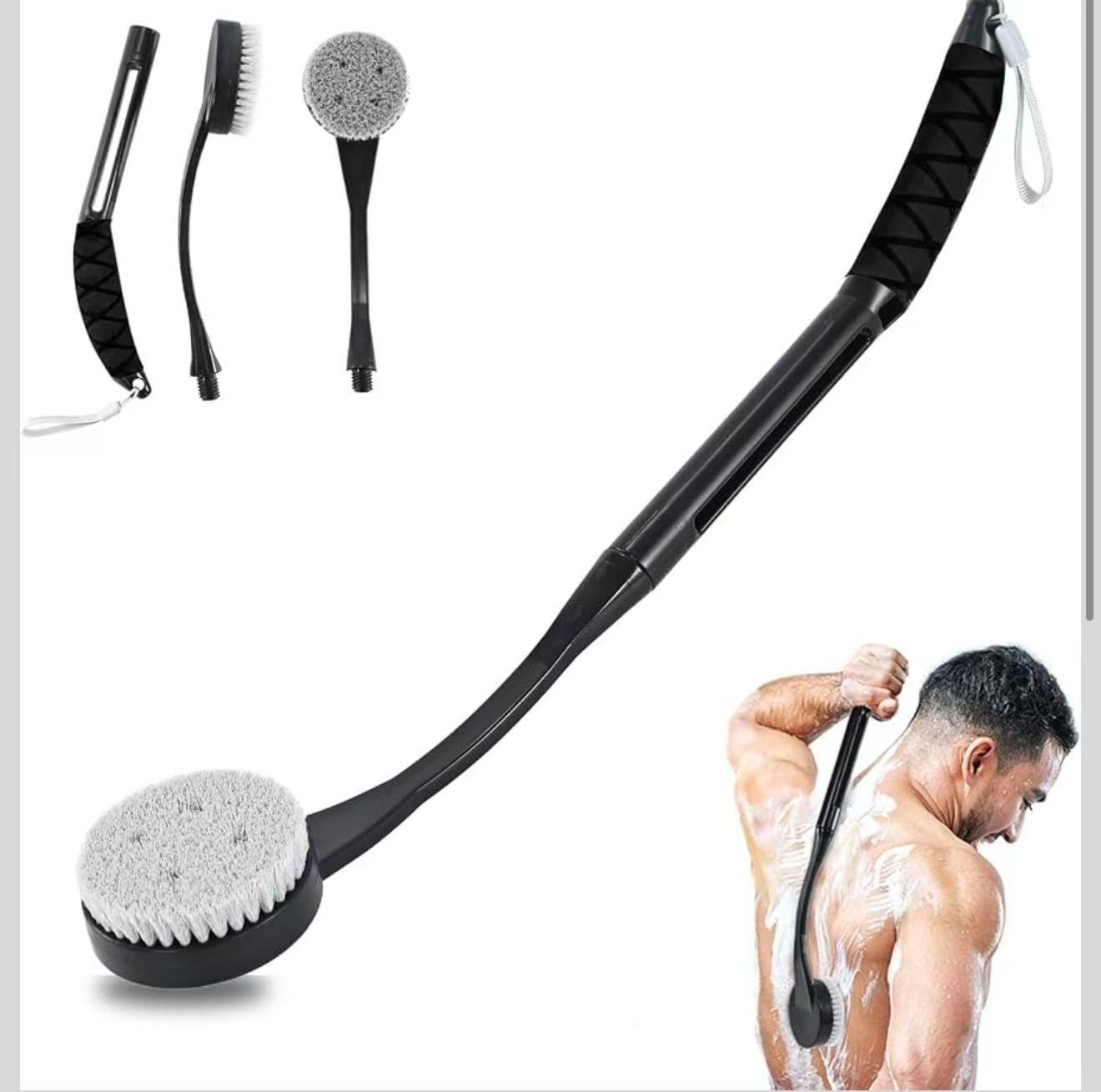 Back Scrubber for Shower,20.5″ Long Handle Shower Brush for Body for Deep Clean,