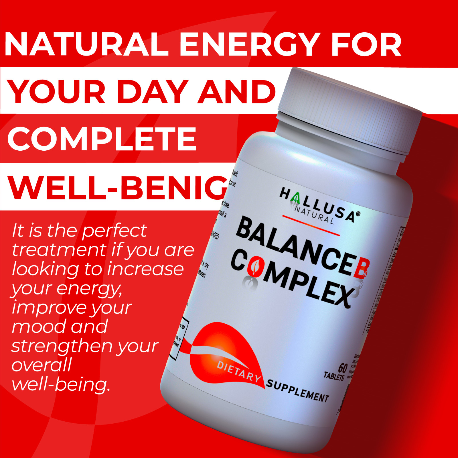 Complejo B B1, B2, B3, B5, B6, B8, B12 – Energía, Nervios y Corazón – 60 Tabs