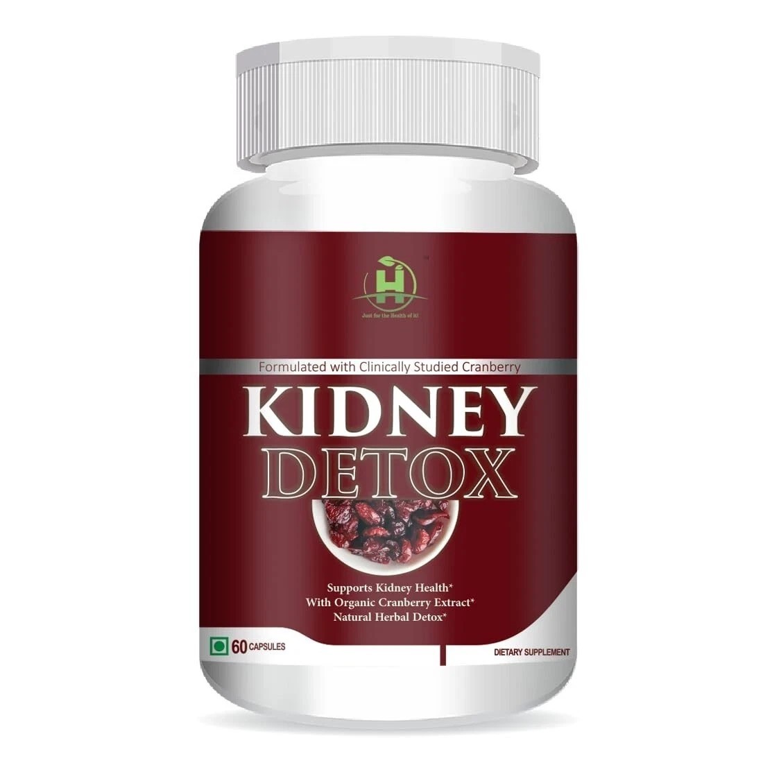 Healthy Nutrition Kidney Detox Veg Capsules with Cranberry Extract 60 Capsules