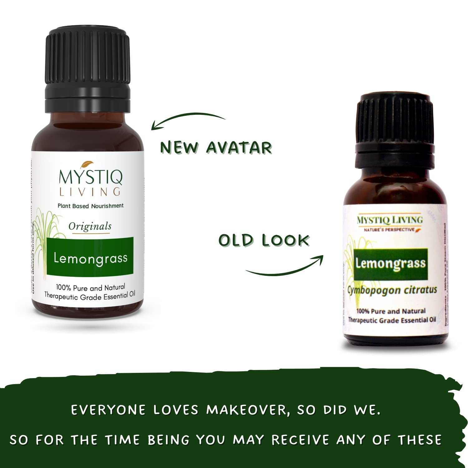 Mystiq Living Lemongrass Essential Oil For Skin & Hair 15ml