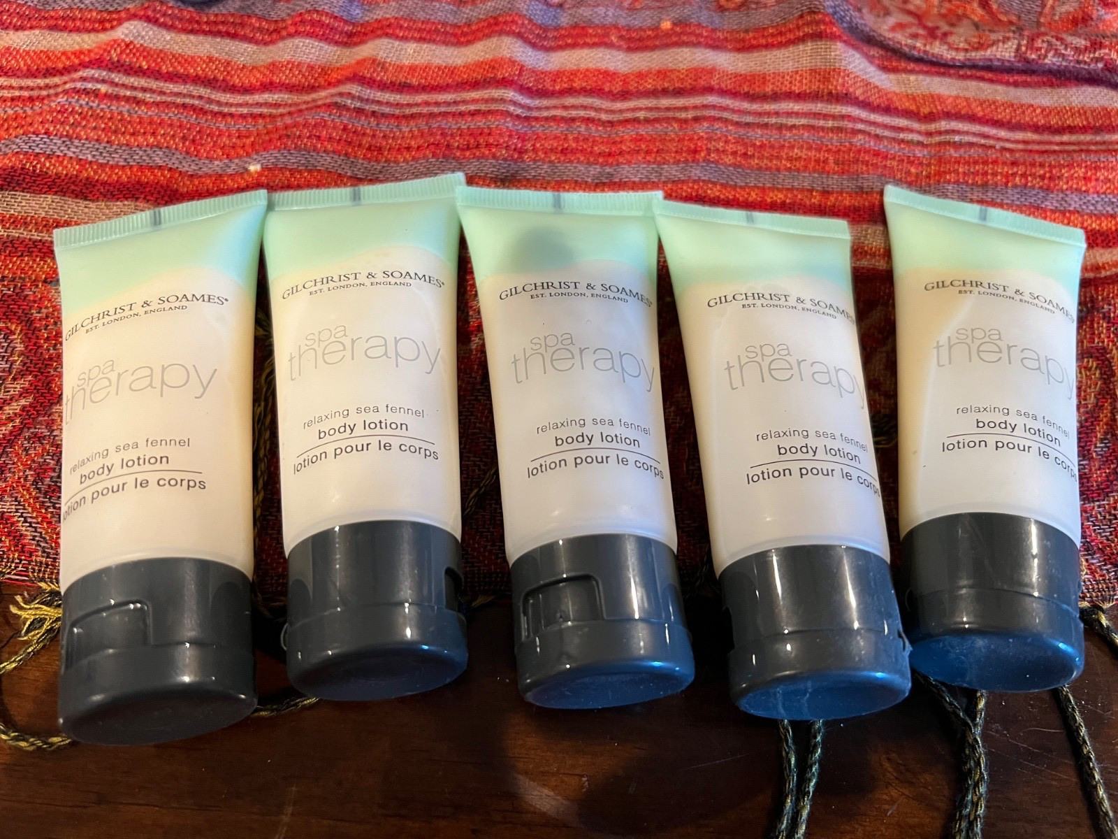 5 Pack Gilchrist & Soames Spa Therapy Relaxing Sea Fennel Lotion 1.35oz Travel