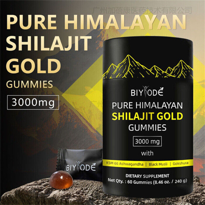 Himalayan Shilajit GOLD Gummies 3000 mg Fulvic Acid for Energy Boost Immune Men