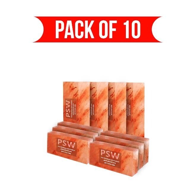 10 Himalayan Salt Bricks & Tiles 8x4x2 For Salt Spa Therapy Improvements Sauna