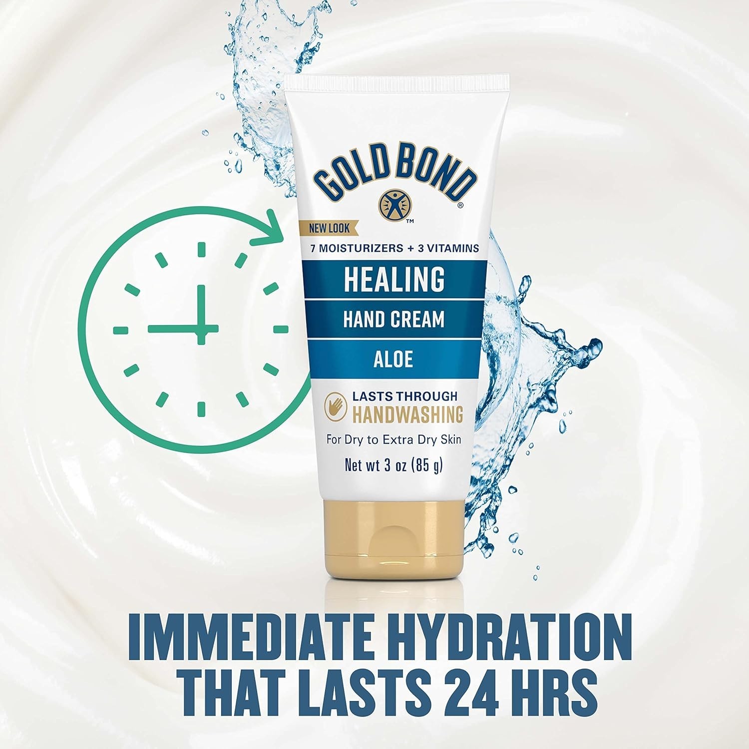 Gold Bond Healing Hand Cream, 3 Oz., with Aloe, Moisture That Lasts through Hand