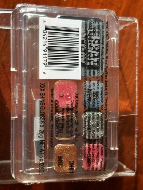 Vintage Urban Decay XXX Shine A-go-go Mini XXX Shine Lip Gloss palette +mirror