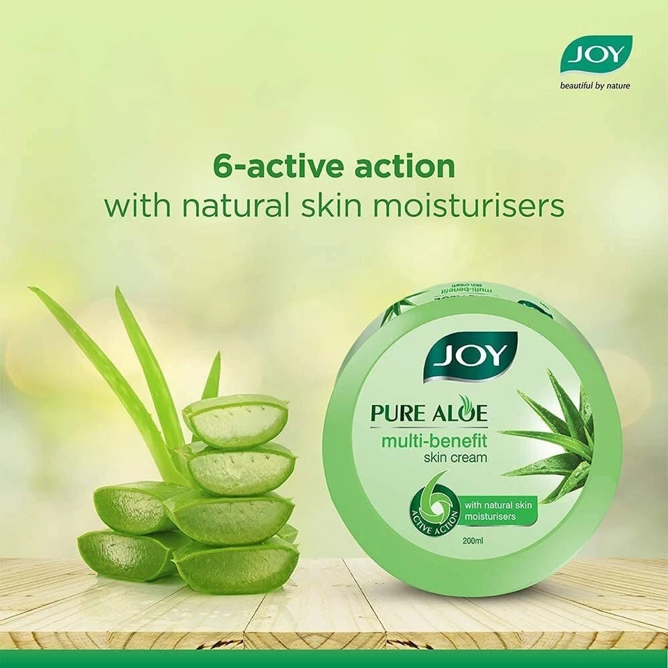 Joy Pure Aloe Vera Multi Benefit Skin Cream 200ml Each Set Of 2
