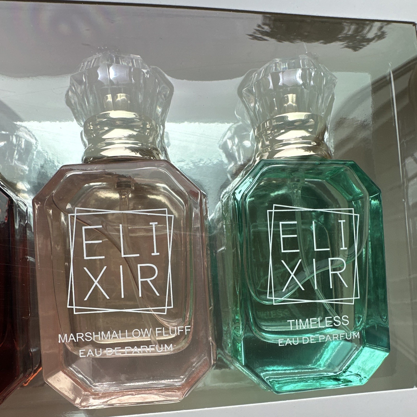 Elixir Eau de Parfum Spray Gift Set Vanilla Marshmallow Fluff Timeless 1.02oz x3