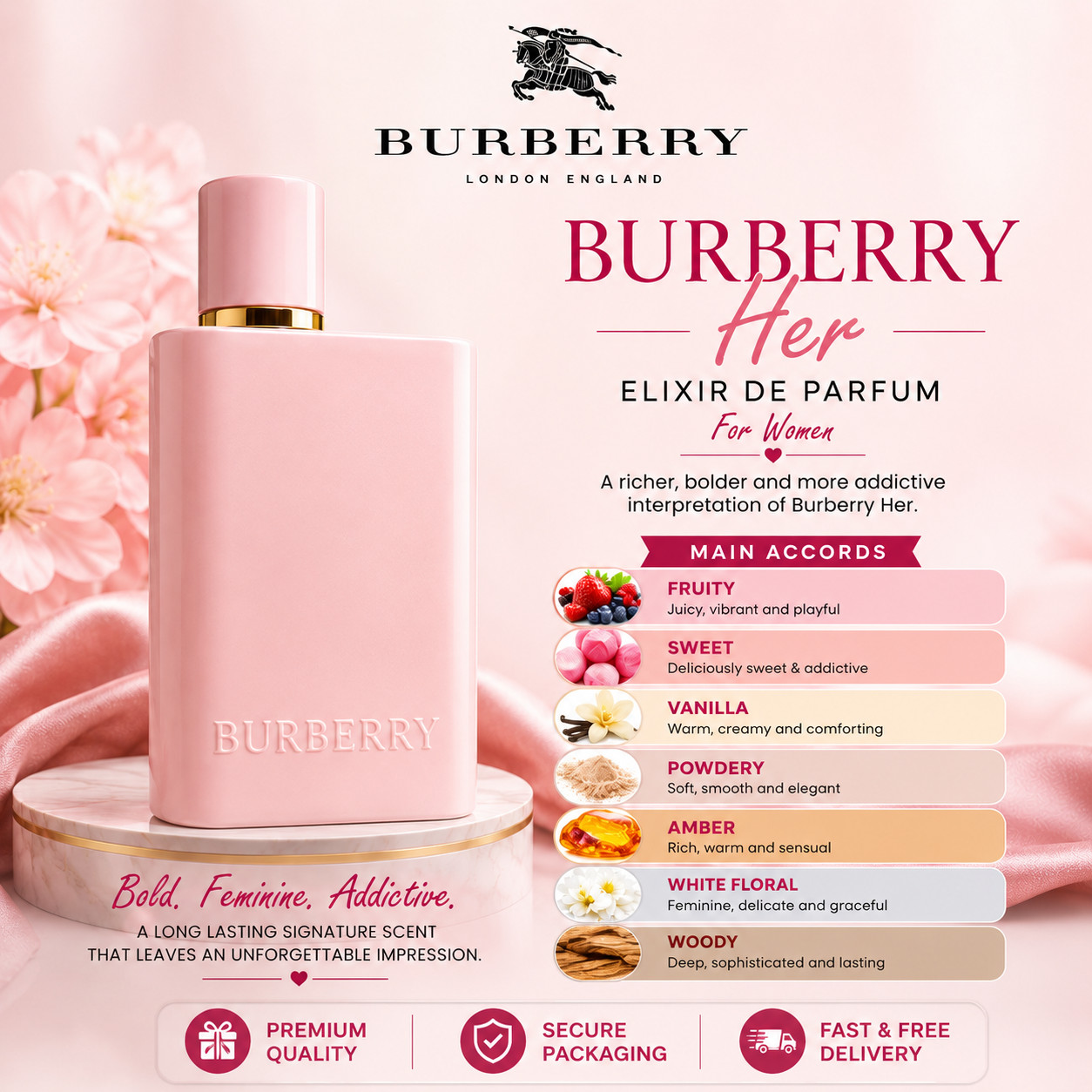Burberry Her Elixir de Parfum 3.3 oz/100 ml Fragrance for Women | New Sealed Box