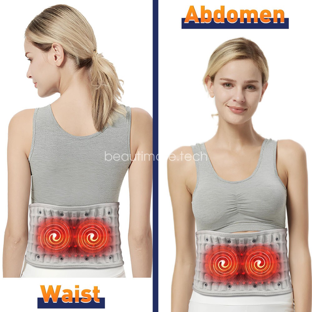 Heating Vibration Waist Belt Red Light Massager Lower Back Pain Relief Daily Use
