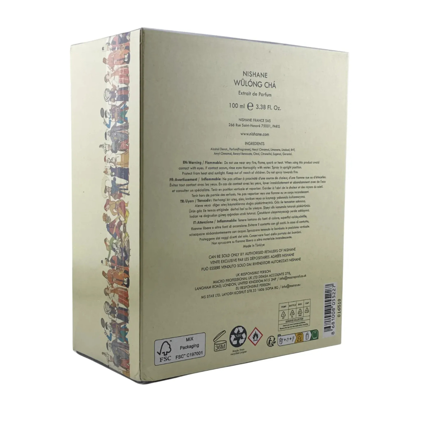 Wulong Cha by Nishane 3.4 oz 100 ml Extrait De Parfum Spray for Unisex