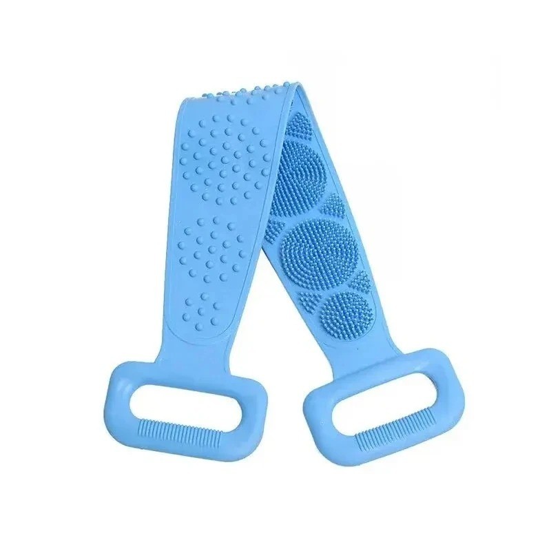 Silicone Body Back Scrubber Double Side Bathing Brush For Skin Deep Cleaning
