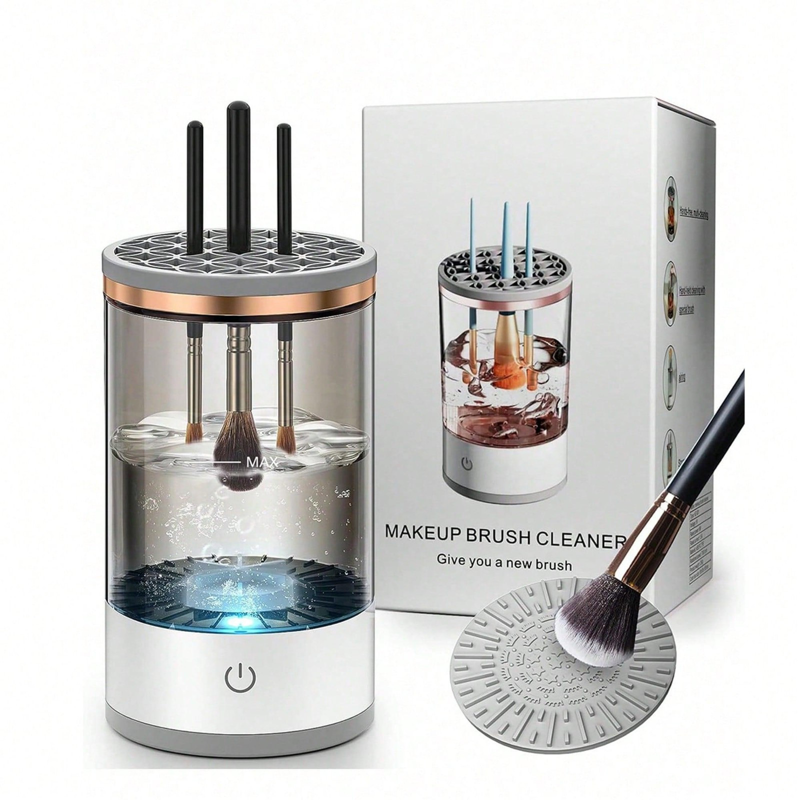 Automatic Brush Cleaner Electric Makeup Brush Cleaning Machine Fast Clean Dryer
