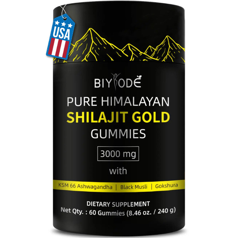 Himalayan Shilajit GOLD Gummies 3000 mg Fulvic Acid for Energy Boost Immune Men