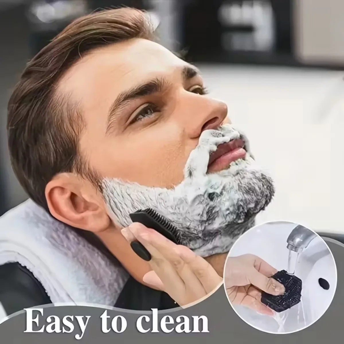 Body Scrubber Set Silicone Soft Exfoliating Shower Brush Face Skin Clean 4PCS