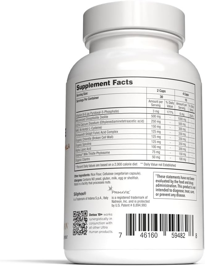 Ultra Human Daily Wellness Support – Heavy Metal Detox Cleanse, with Zeolite…