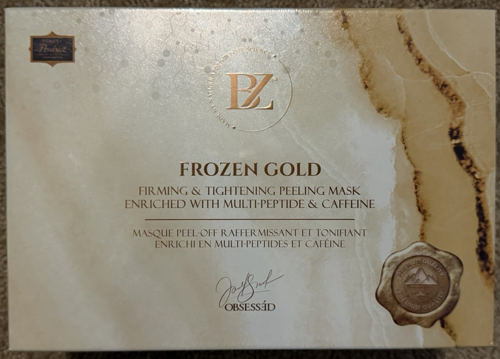 Below Zero Frozen Gold Firming Tightening Peel-Off Mask, Gold 1.7 fl oz