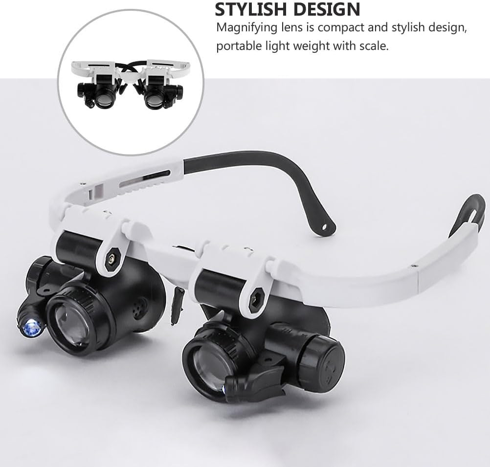 1Pc XXX Binocular LED Magnifying Headset Flexible Design for Precision Work for