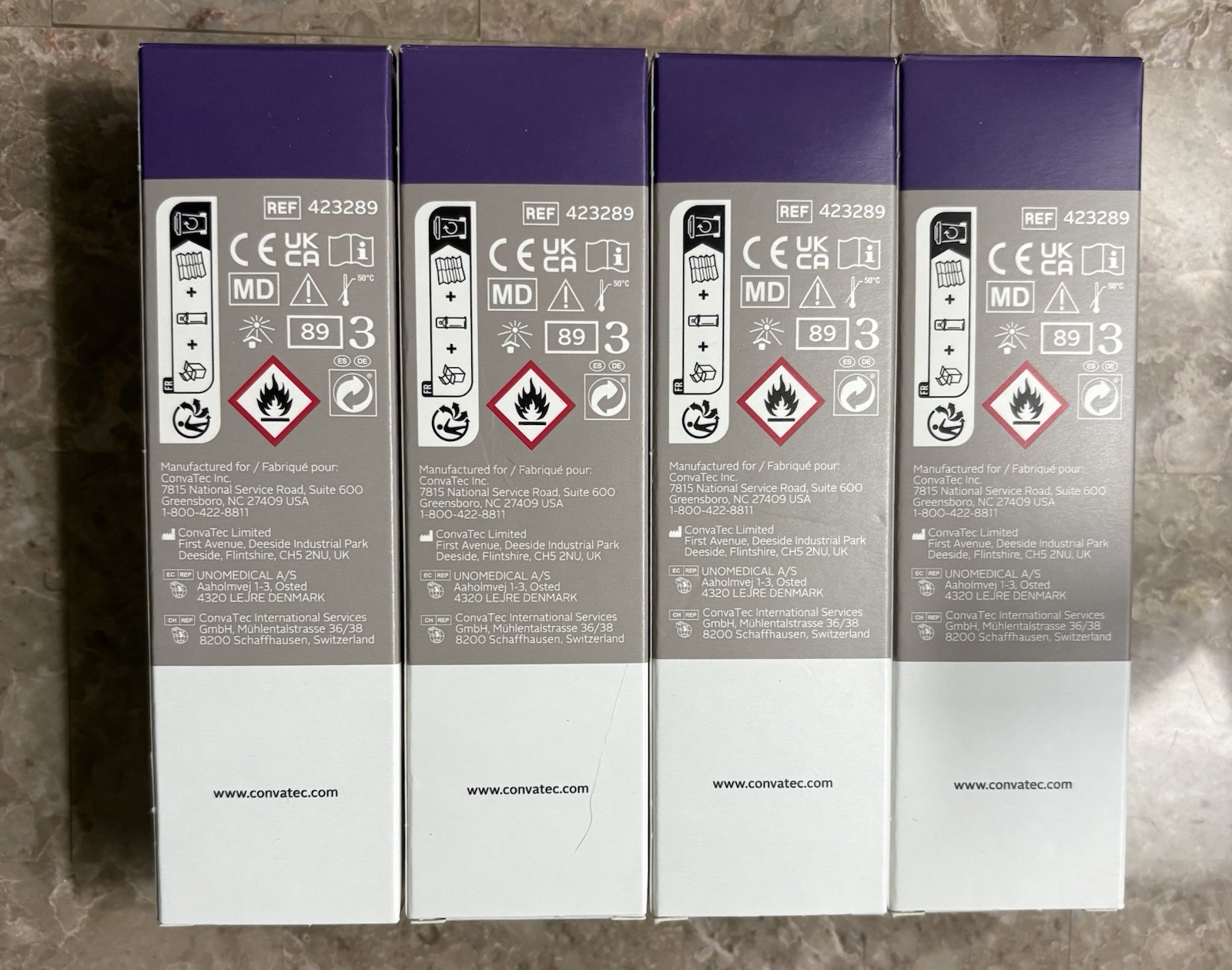 4 X ConvaTec 423289 ESENTA 50ml Adhesive Remover Spray STING FREE Exp 2029/9