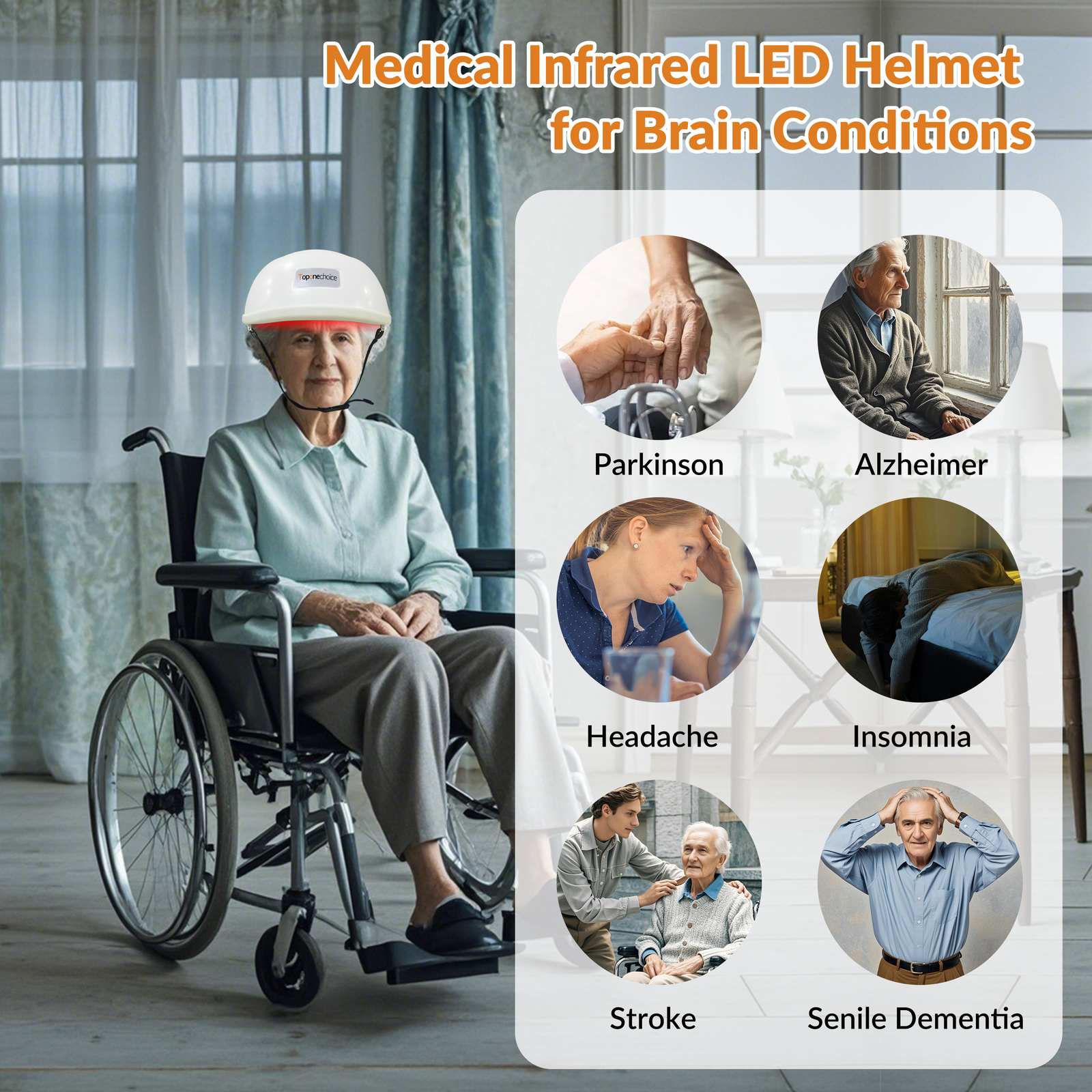 1070nm Led Helmet Physical Therapy Treatment for Parkinson Stroke Light Therapy