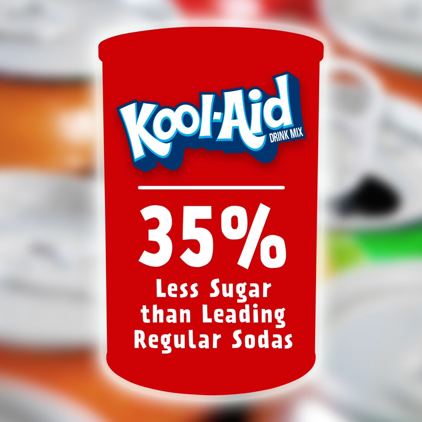 Kool-Aid Cherry Drink Mix Powder Sugar Sweetened Canister 63 oz Makes Many Drink